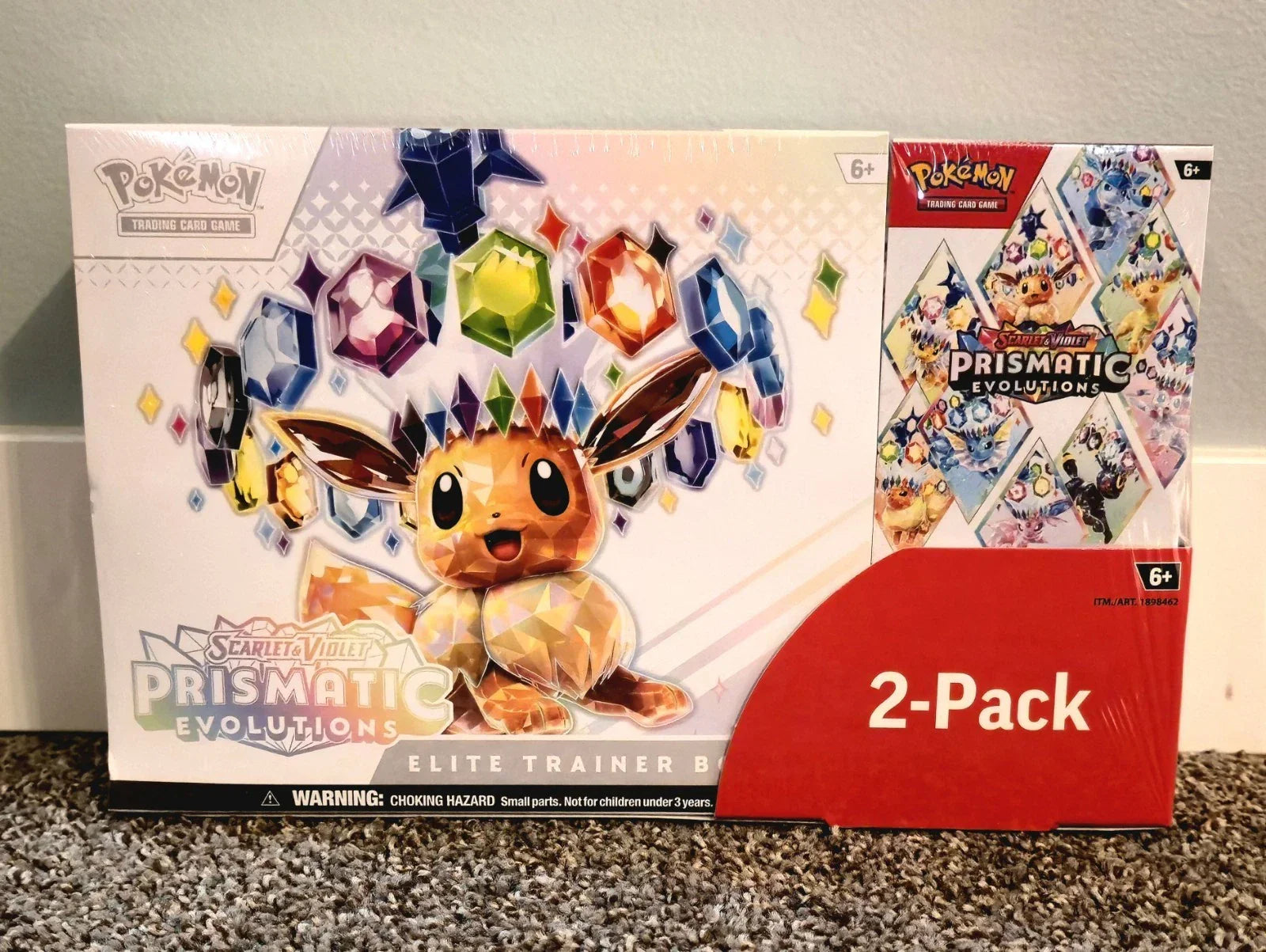 new Pokémon Scarlet & Violet Pristmatic Evolutions Elite Trainer Box + Booster Costco Bundle