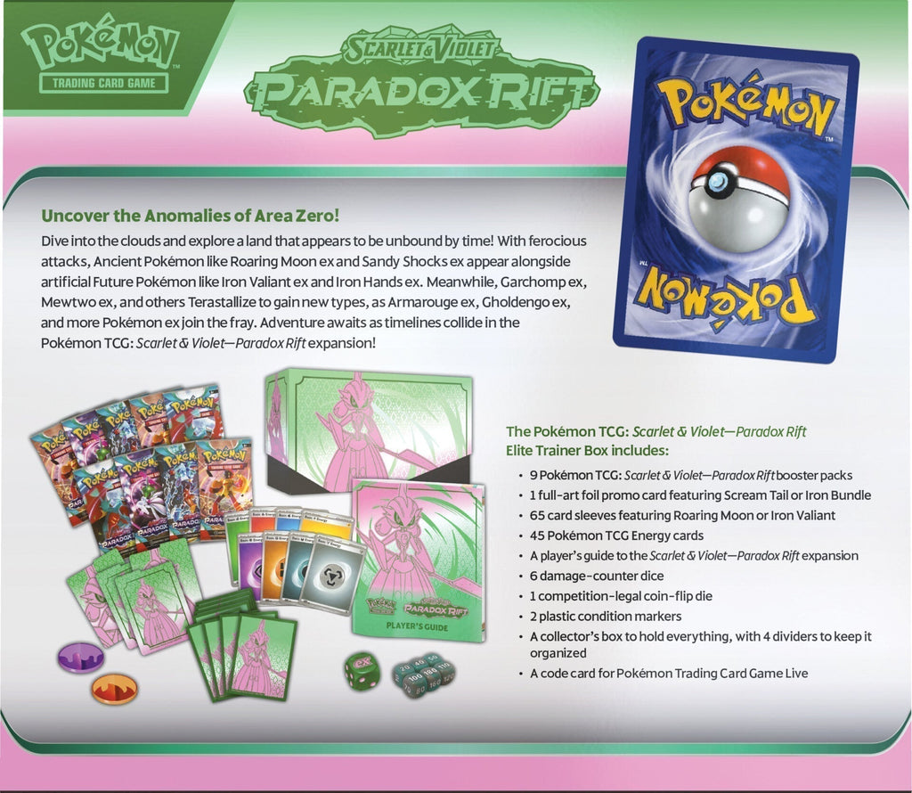 new Hot Sale : Scarlet & Violet: Paradox Rift - Elite Trainer Box (Iron Valiant)