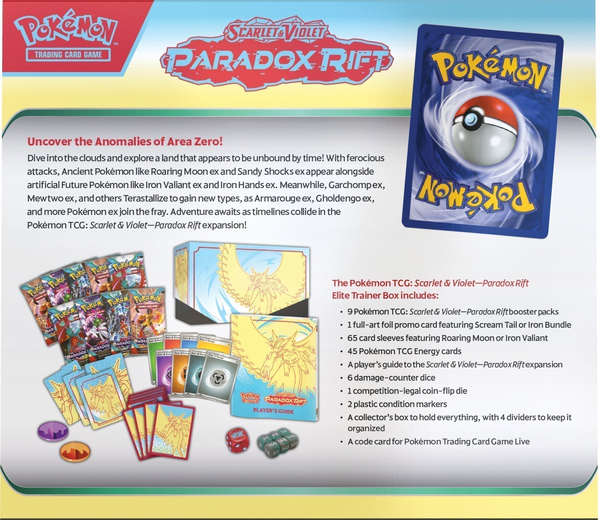 new Hot Sale : Scarlet & Violet: Paradox Rift - Elite Trainer Box (Roaring Moon)