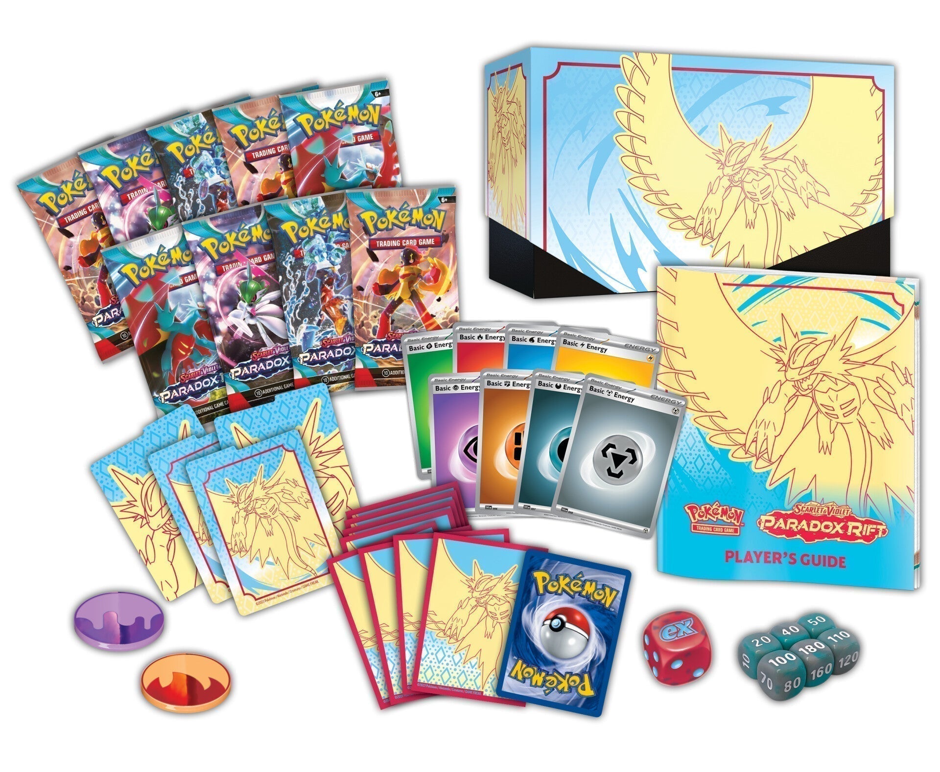 new Hot Sale : Scarlet & Violet: Paradox Rift - Elite Trainer Box (Roaring Moon)